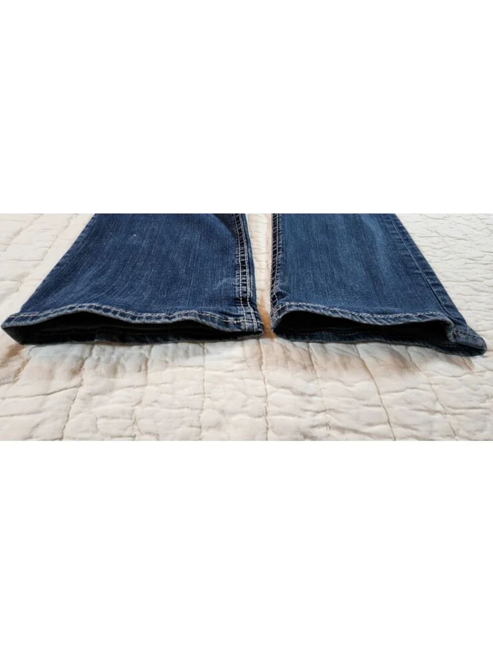 BKE Tyler Straight Men's Jeans 33L Blue Denim NO Fraying On Cuffs